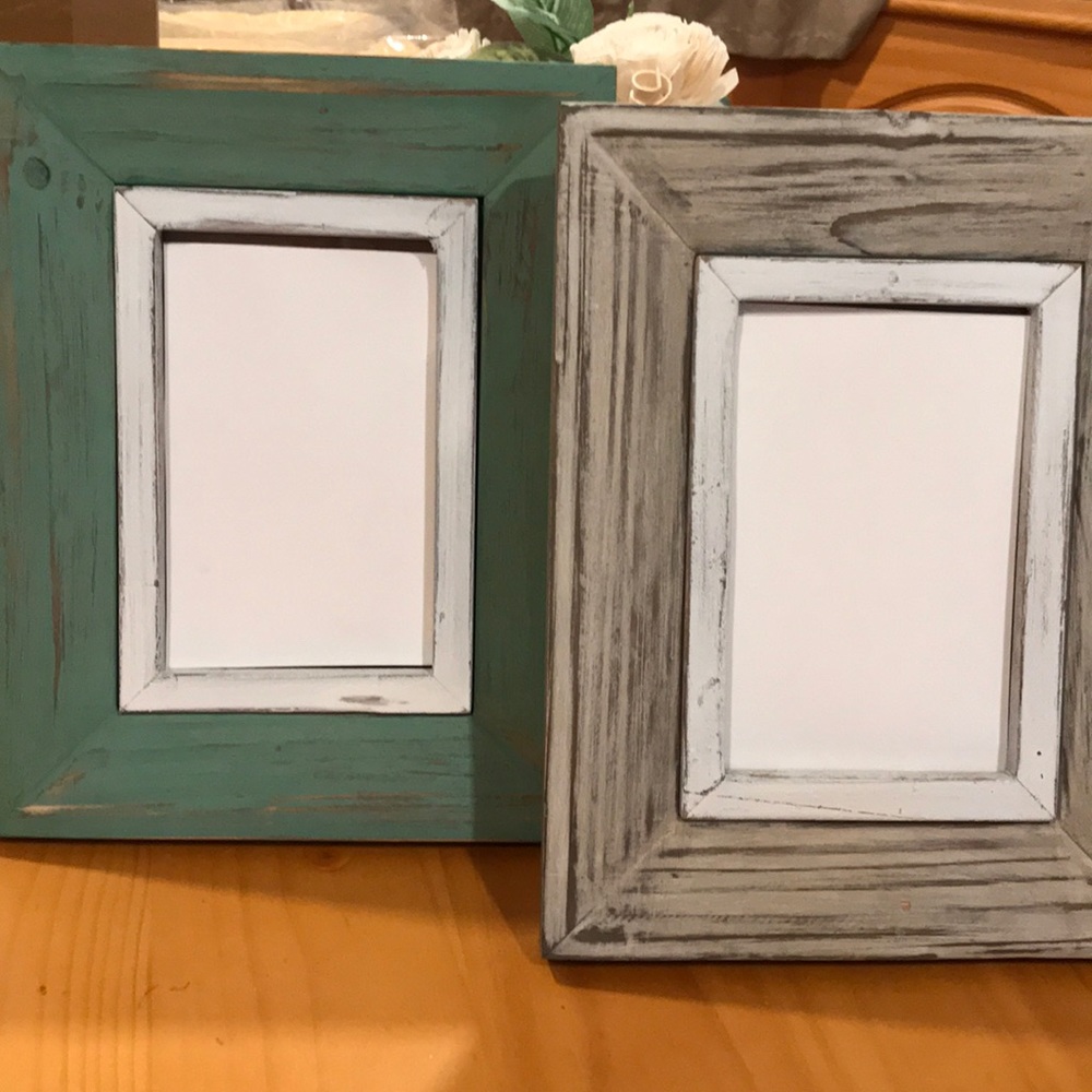 Distressed picture frames